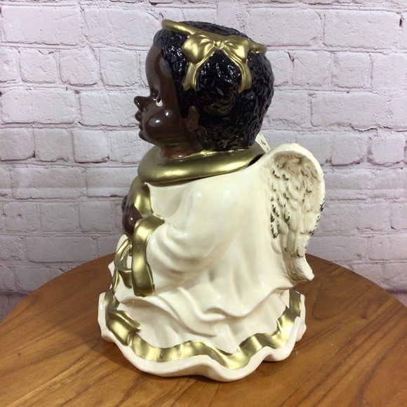 Vintage Jay Import Black Americana Angel Cookie Jar - Picture 3 of 15